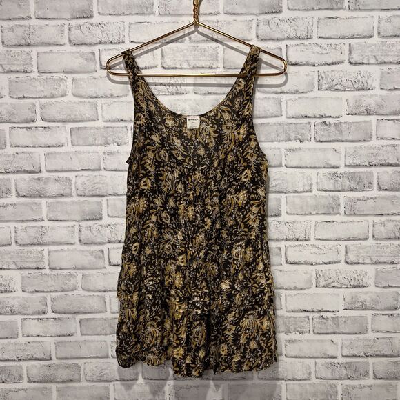 Intimately Free People Multicolor Paisley Printed Ruffle Boho Tank Top Sz Med - Picture 1 of 8